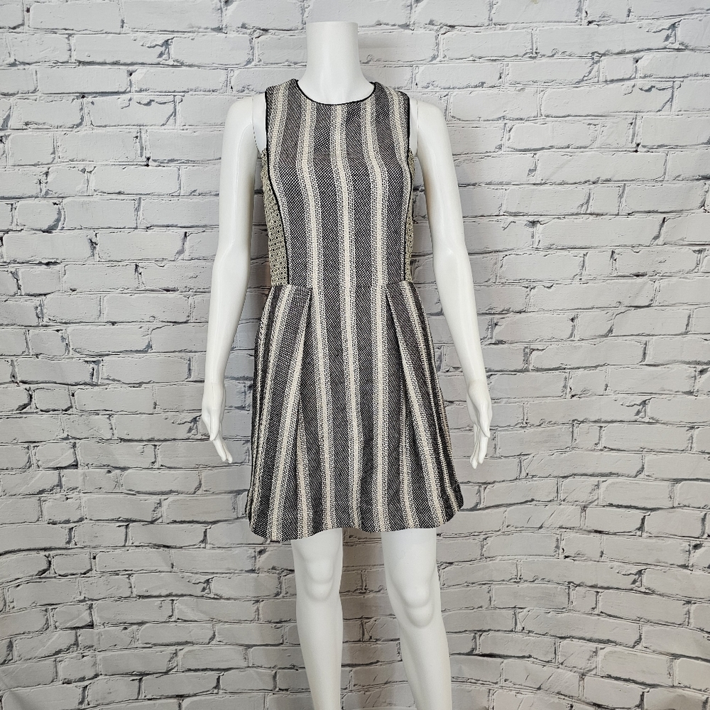 Sea New York Black & White Stripe Mini Dress